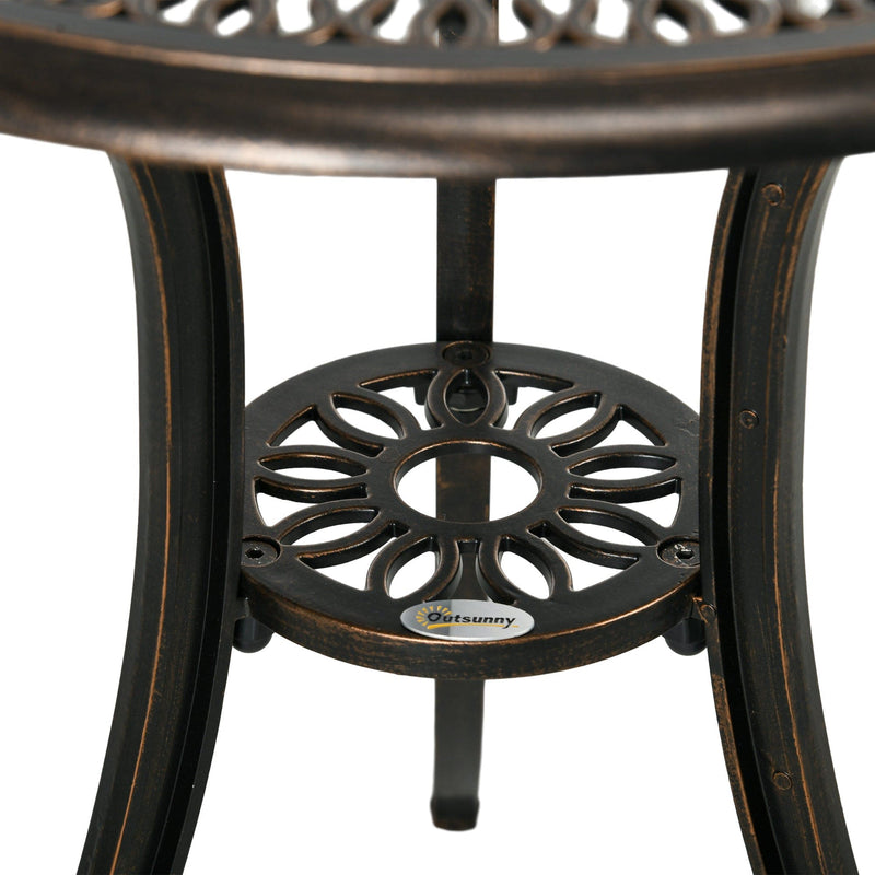 3pc Cast Aluminium Bistro Set, Bronze