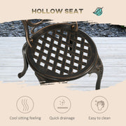 3pc Cast Aluminium Bistro Set, Bronze