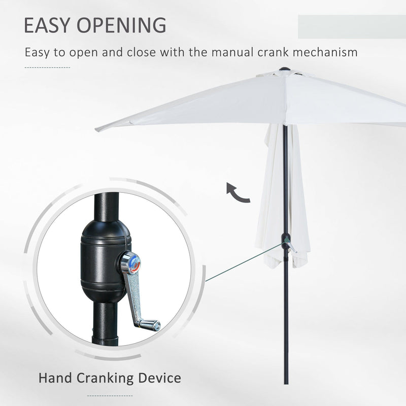 3m Half Parasol Umbrella - No Base