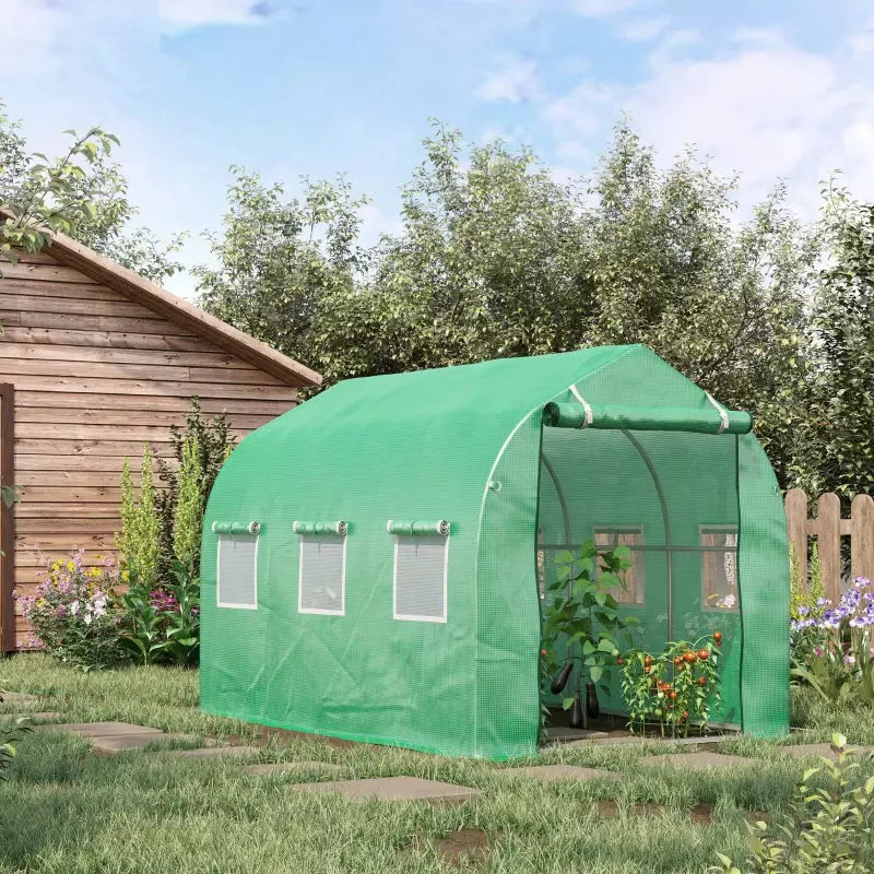 Polytunnel Greenhouse, Galvanised Steel Frame, 4x2x2M