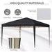 3x3m Pop Up Gazebo Black