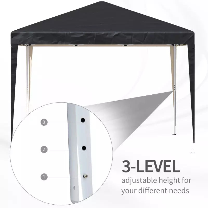 3x3m Pop Up Gazebo Black