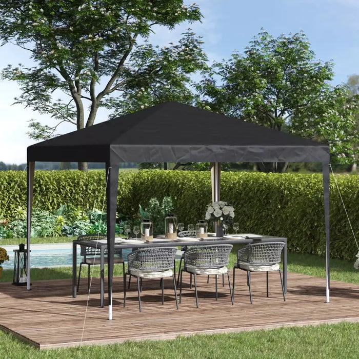 3x3m Pop Up Gazebo Black