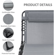 Portable Sun Lounger For Beach, Garden, Pool Outsunny