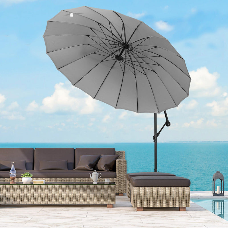 3m Shanghai Cantilever Parasol - Crank Handle, 18 Ribs