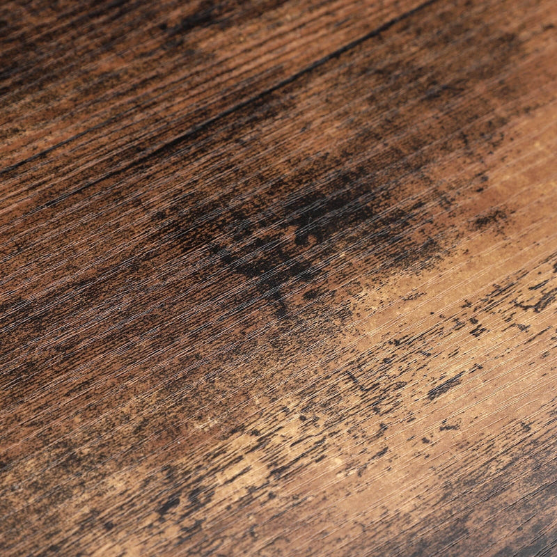 4 Tier Industrial Bookcase by Vasagle - black steel frame with rustic brown wooden shelves - staggered layout provides stylish touch to your living room