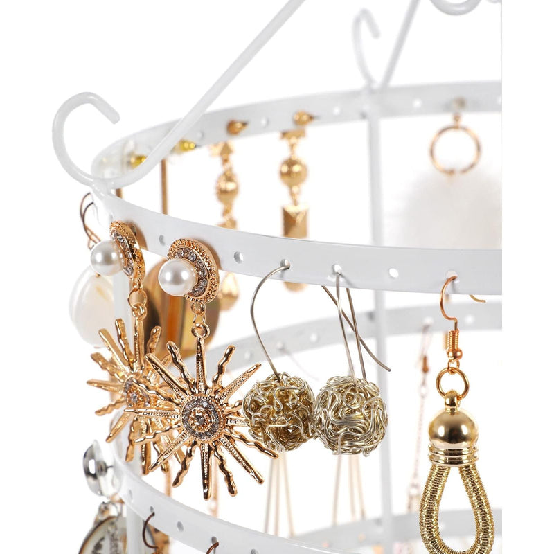 White Metal Jewellery Stand Songmics