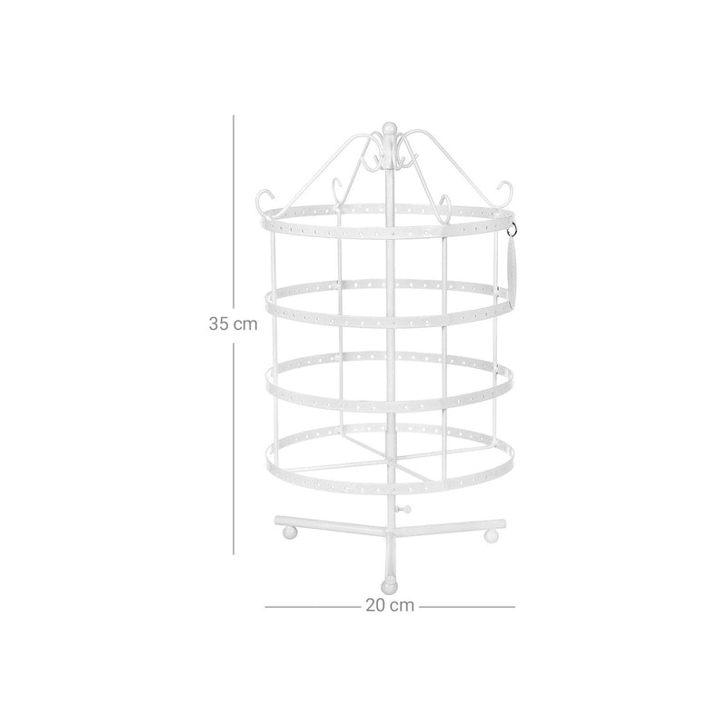White Metal Jewellery Stand Songmics