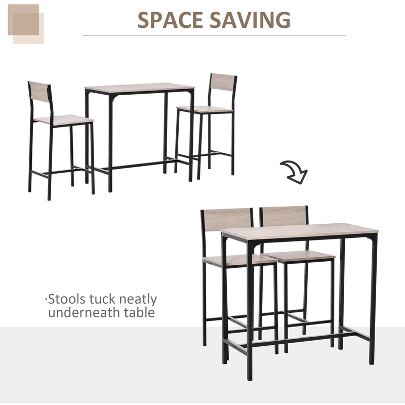 3-Piece Bar Chair and Table Set