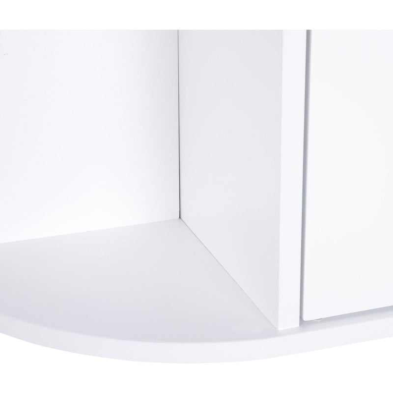White Bathroom Wall Cabinet, 66W x 17D x 63H cm