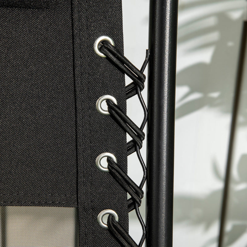 2pc Zero Gravity Chairs, Black