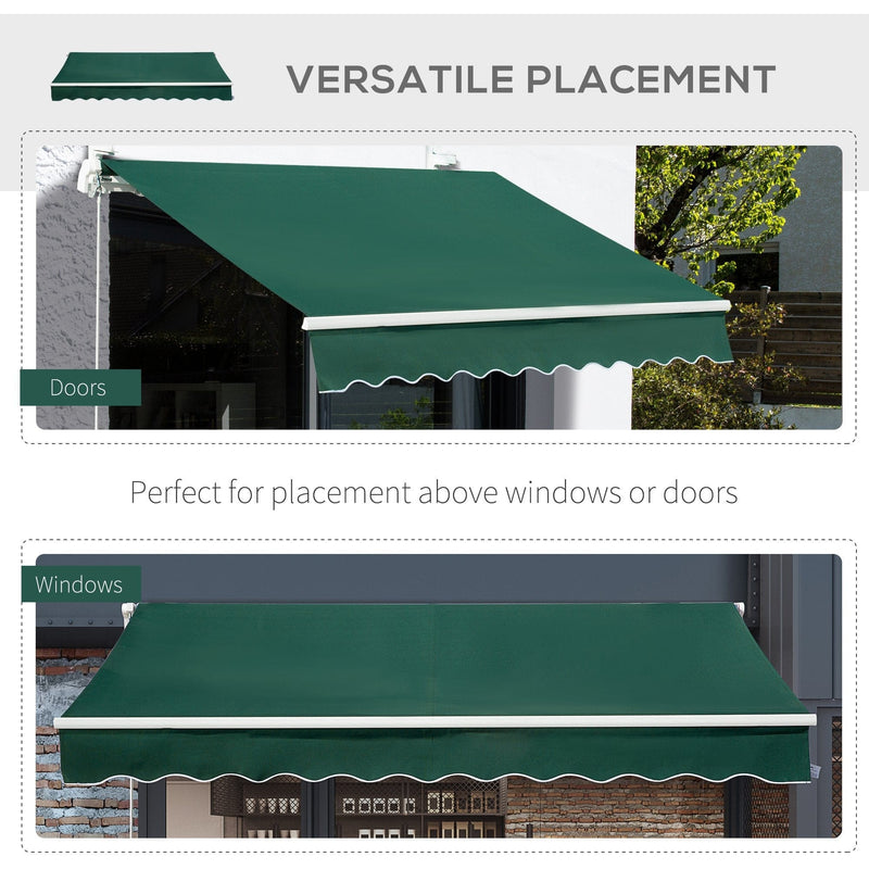 Awning Canopy Retractable, Manual Operation, 4x2.5m