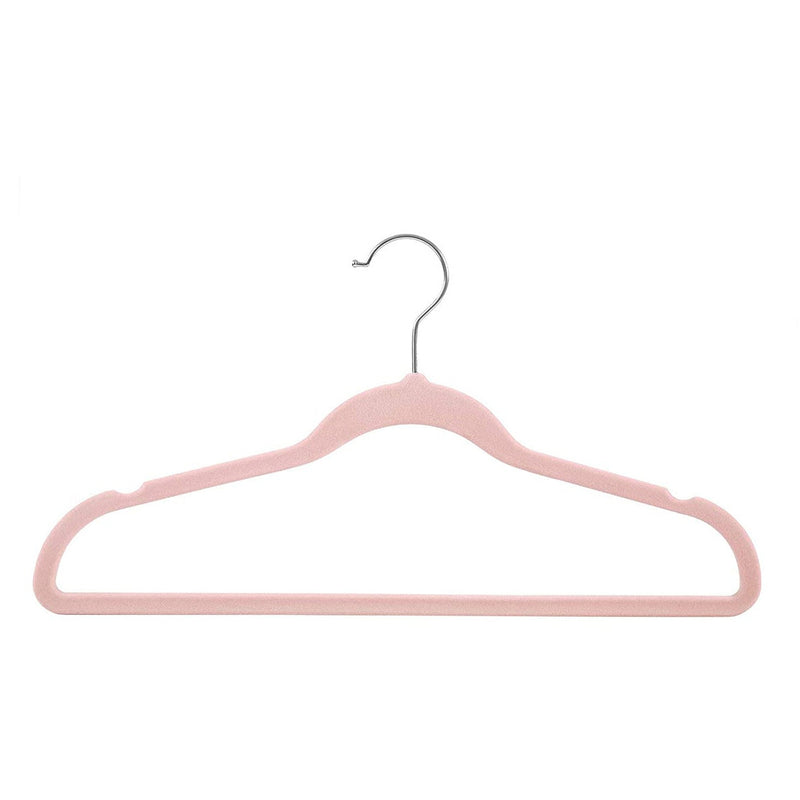 Pack of 30 Long Pink Velvet Clothes Hangers Songmics