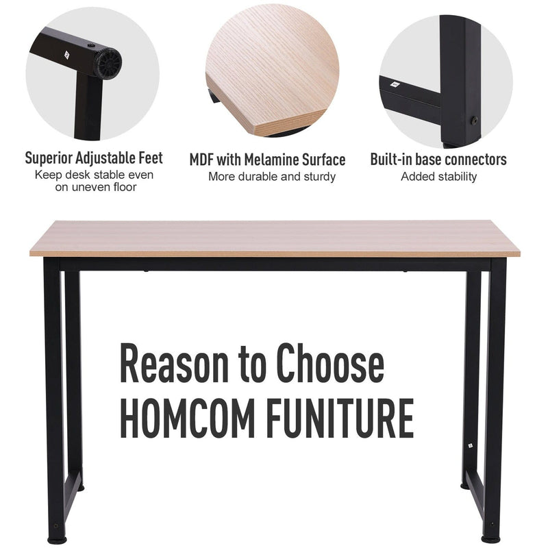 Adjustable Computer Desk with Metal Frame