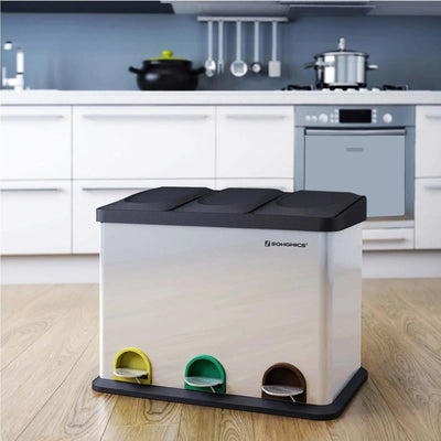 3 Compartment Recycling Bin SONGMICS