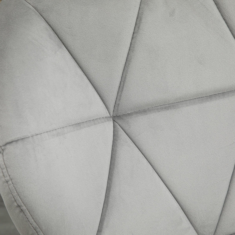 Set of 2 Grey Bar Stools With Backs