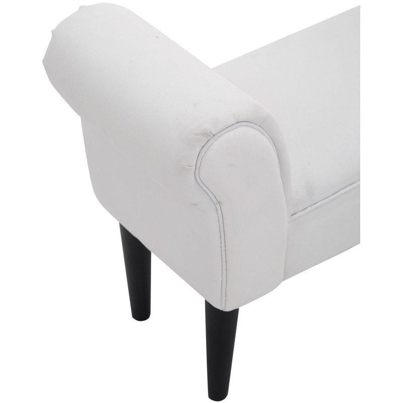 Small Bed End Chaise Lounge, Wooden Leg