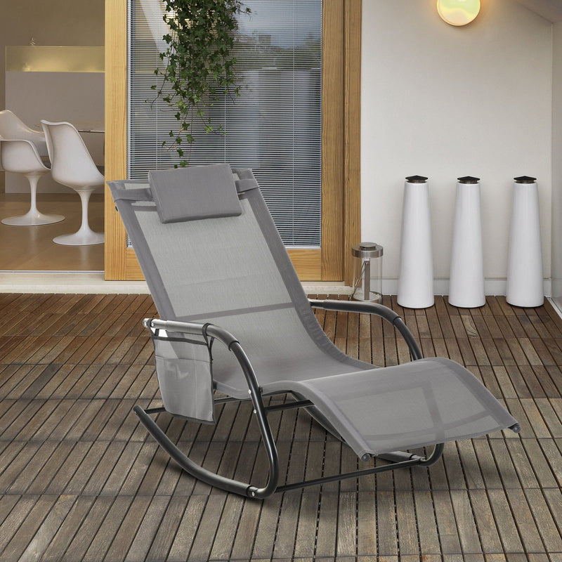 Rocking Garden Lounger Outsunny