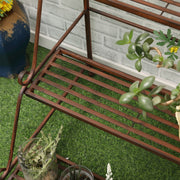 3 Tier Metal Plant Stand, Indoor/Outdoor Outsunny