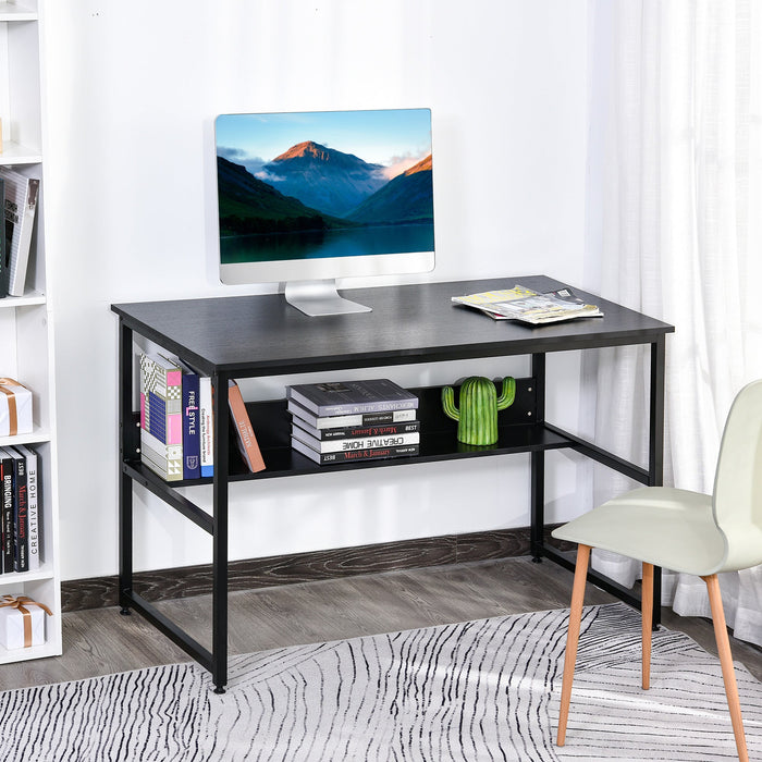 Home Office Desk with Shelf & Adjustable Feet