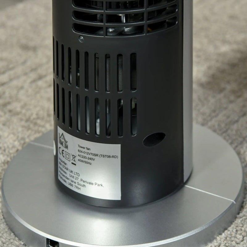 40W Tower Fan with Remote, Oscillation, 3 Speeds, 78.5H cm Homcom