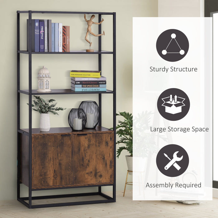 Industrial Style Storage Cabinet, 3  Shelves, Cupboard