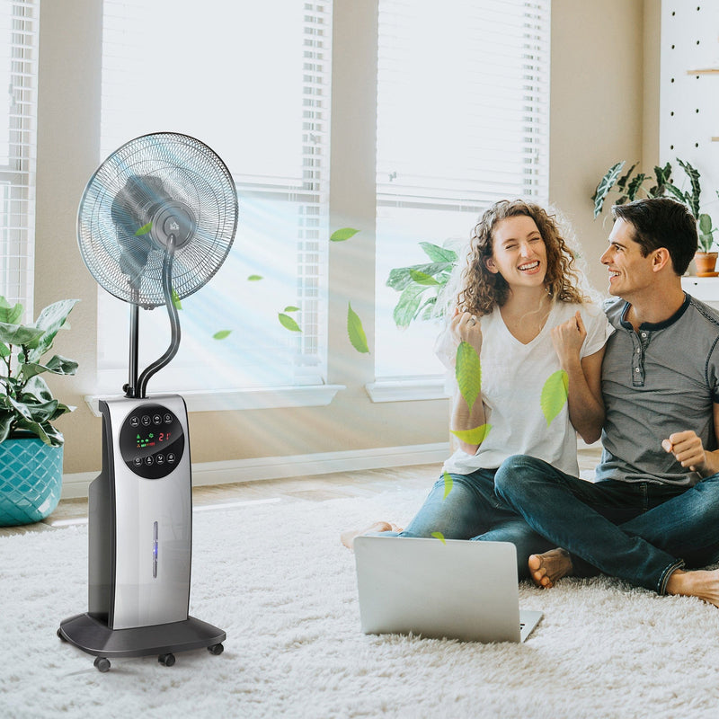 Misting Pedestal Fan, Mosquito Killer, 3.1L Tank, Black Homcom