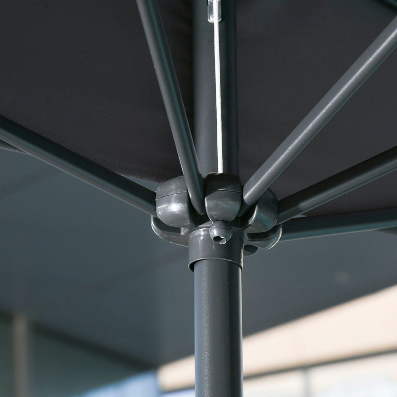 2.3m Balcony Half Umbrella, Crank Handle