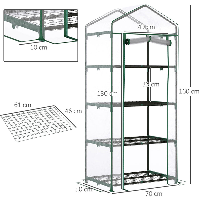 Mini Greenhouse - Plants & Veggies - 160x70x50 cm - Clear