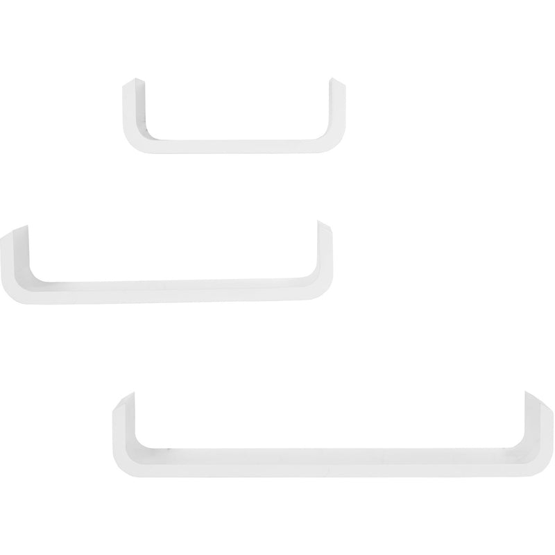 3 pcs U Shaped Shelves Set-White