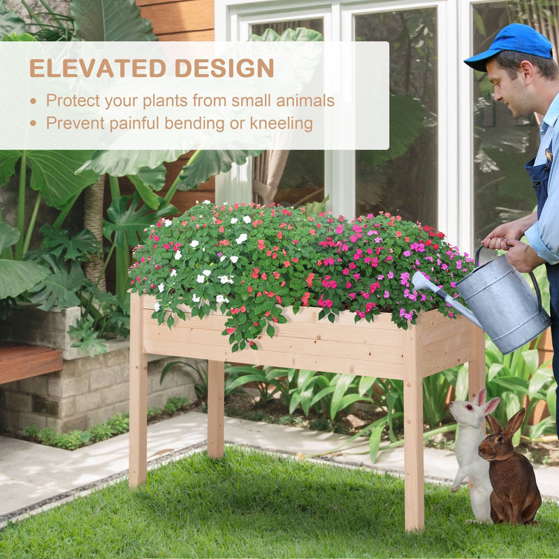 Raised Wooden Flower Beds