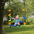 Saucer Tree Swing Set with Adjustable Rope, Steel Frame Outsunny