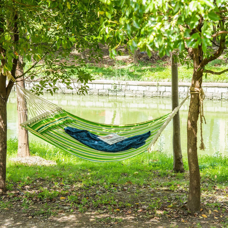 Camping Hammock, Outdoor Swing, 188Lx140W cm Outsunny