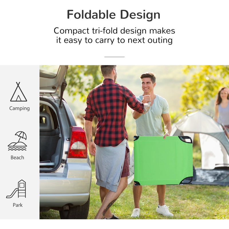 Folding Sun Lounger With Face Hole Outsunny