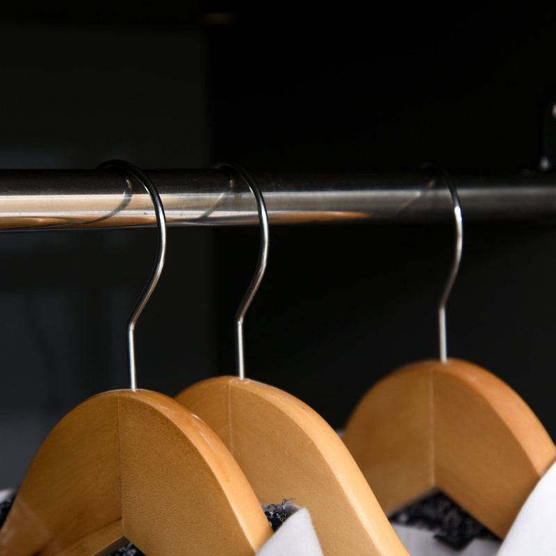 Modern Wardrobe with Shelf, Rod, and Drawers, 90x50x190cm