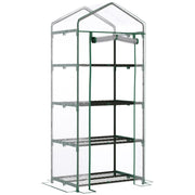 4 Tier Mini Portable Greenhouse Steeple Design