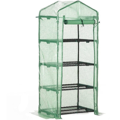 4 Tier Mini Portable Greenhouse Green