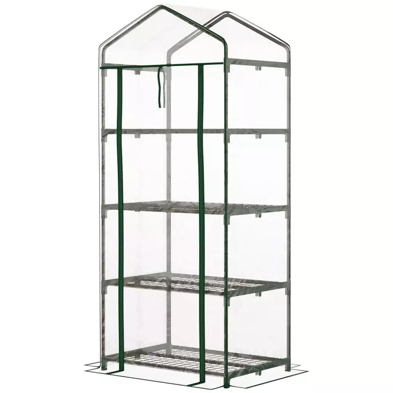 4 Tier Mini Portable Greenhouse Steeple Design