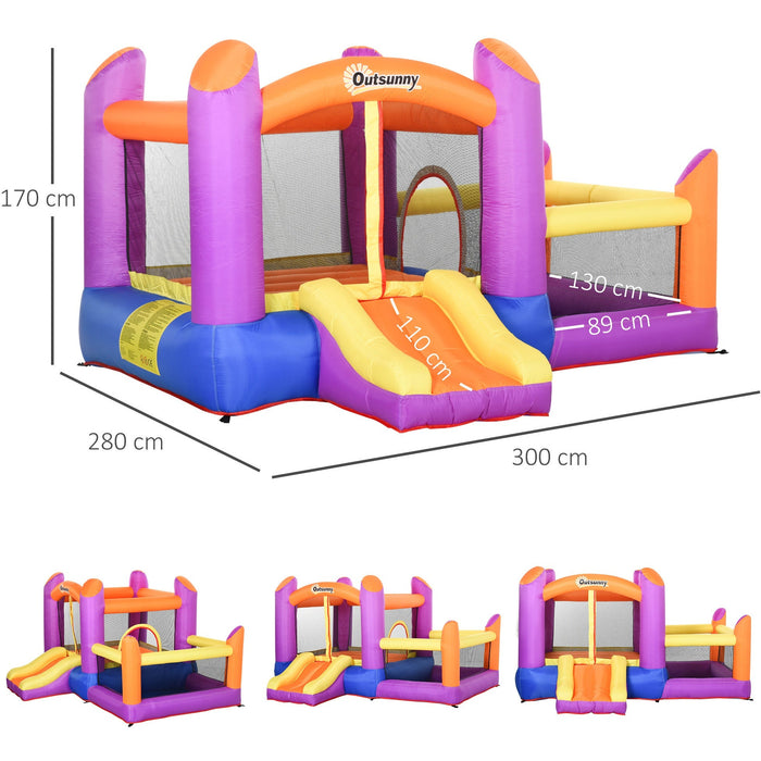 Kids Bouncy Castle With Pool and Slide, Age 3-12 Years