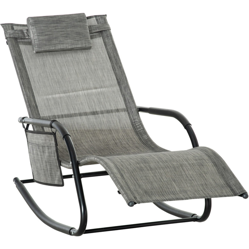 Rocking Garden Lounger Outsunny