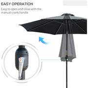 3m Garden Parasol - Black Outsunny