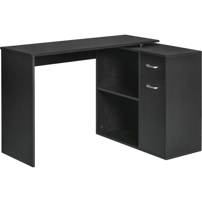 Black Corner Computer Desk with Storage