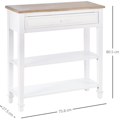 Console Table For Small Hallways - H80 x L75 x W27cm Homcom