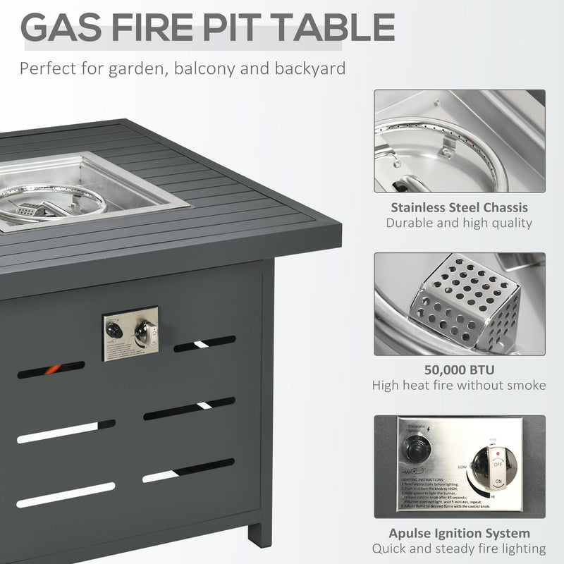 5 Piece Garden Furniture Set with Fire Pit