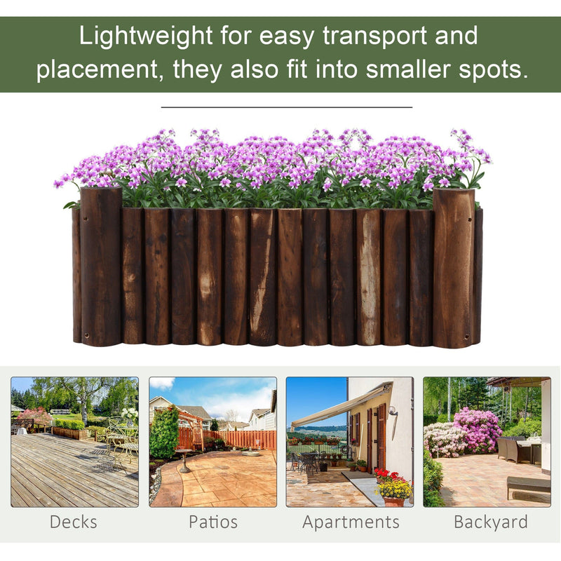 Raised Wooden Flower Beds, 78x35x30 cm