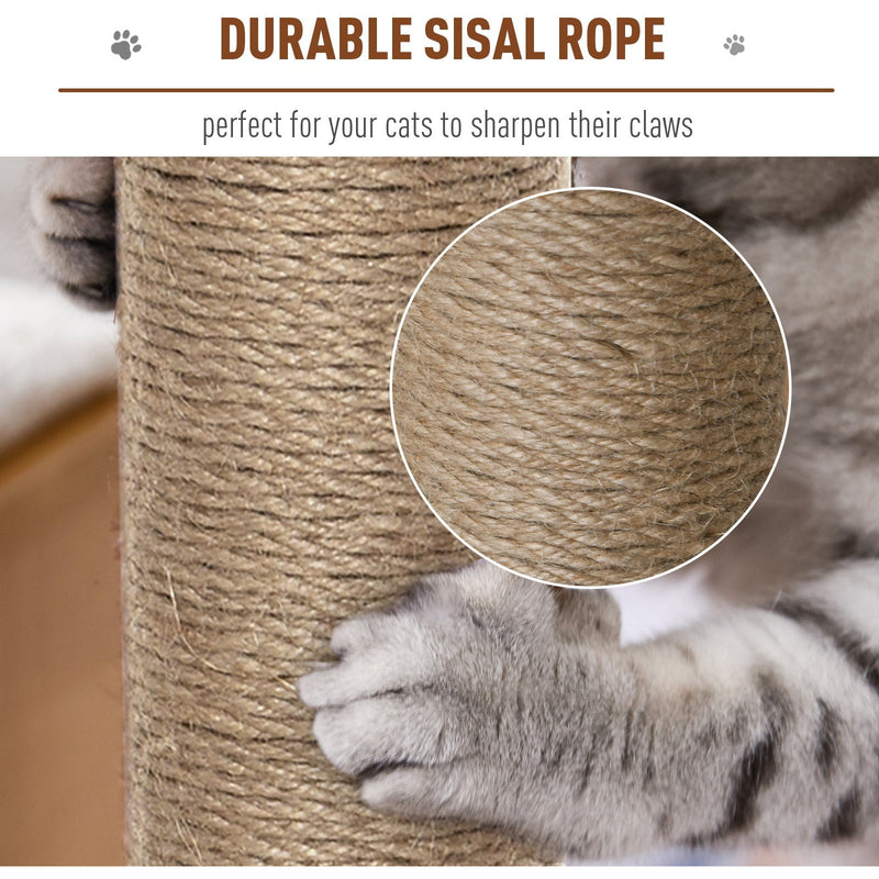 Cat Tree Tower, Activity Centre, Scratch Posts, Perch, Beige