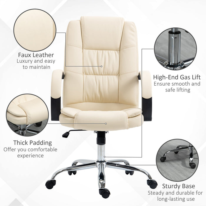 High Back Executive Chair Beige