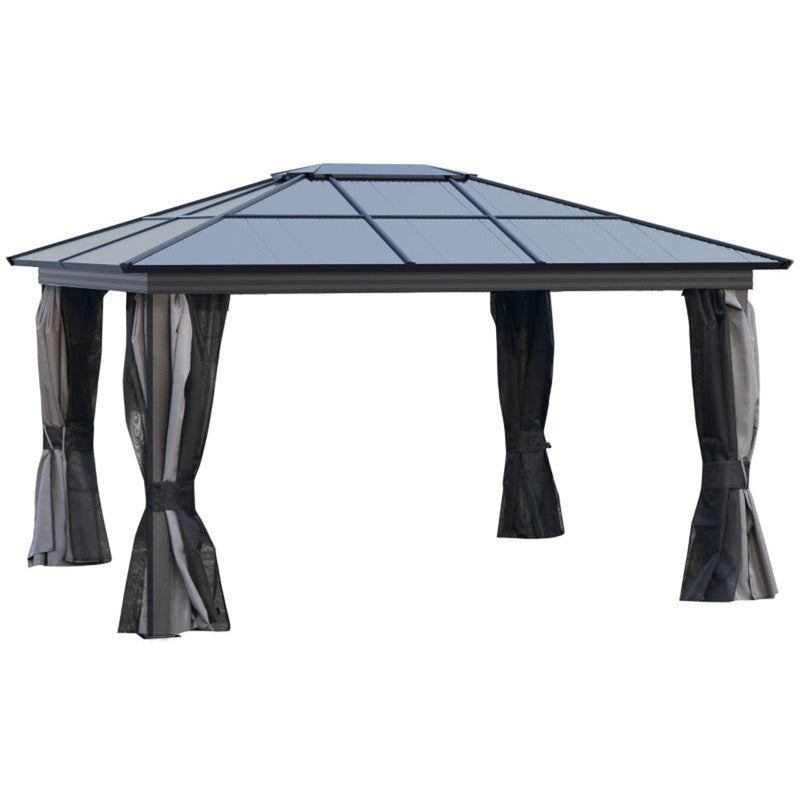 Hard Roof Gazebo, UV Resistant Roof, Garden Pavilion, 4x3.6m