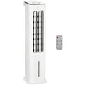 HOMCOM Evaporative Air Cooler, Oscillating Ice Cooling Fan with 3 Modes, 3 Speeds, Remote Control, Timer, and Oscillation, White Homcom