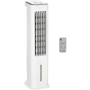 HOMCOM Evaporative Air Cooler, Oscillating Ice Cooling Fan with 3 Modes, 3 Speeds, Remote Control, Timer, and Oscillation, White Homcom